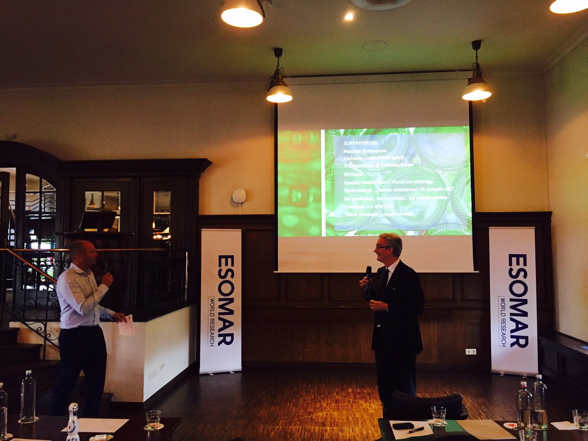 ESOMAR's tweet photo. @niels_insites @Finn01 closing another successful edition of #esomar #clientforum #mrx #newmr #insights #superheroes #data https://t.co/xSg7hairIS