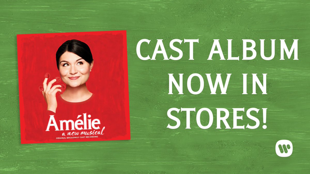 The #AmelieBroadway cast recording CD is now available! 🎶💽🎶
Order your album today, or download online: w.lnk.to/amelie