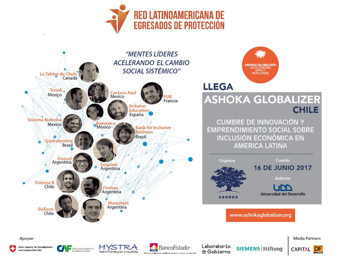 RedEgresados's tweet photo. Estaremos en este evento el 16 y 17 de junio en Chile
#InnovaciónSocial #DesarrolloSocial https://t.co/rxrOmLKyQ0