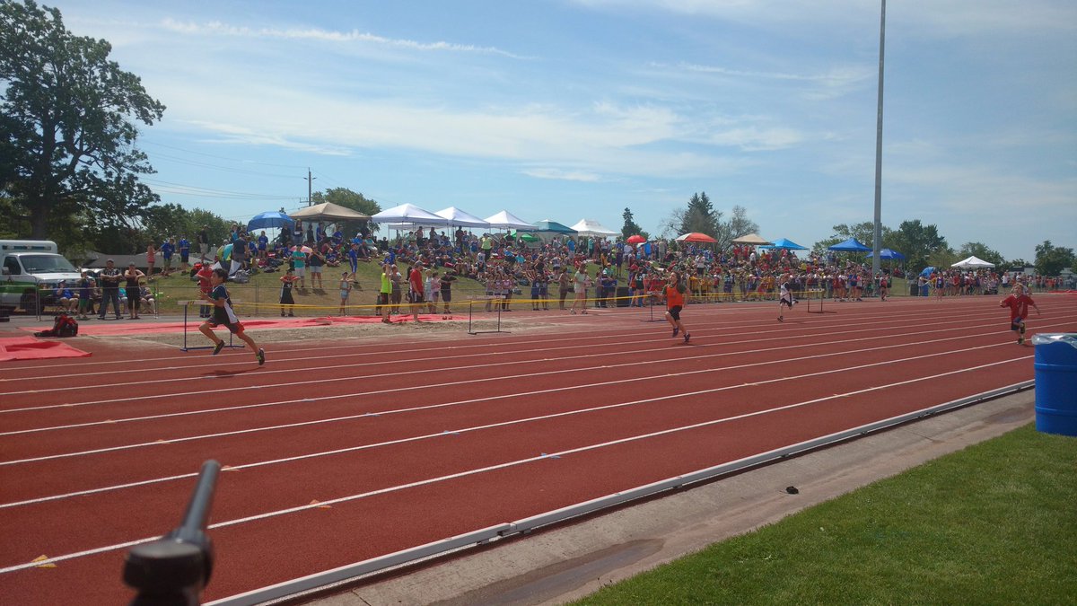 Great day for the Board track 'n field day!! Go St. Joe's!! #alcdsb #trackandfield