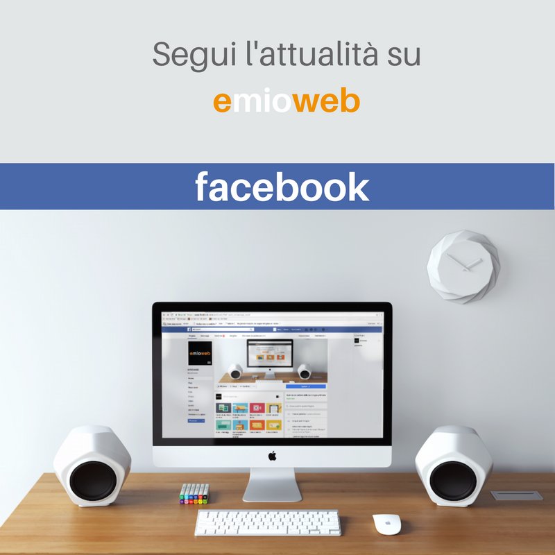 Abbiamo anche una pagina Facebook !  #emioweb #retisociali