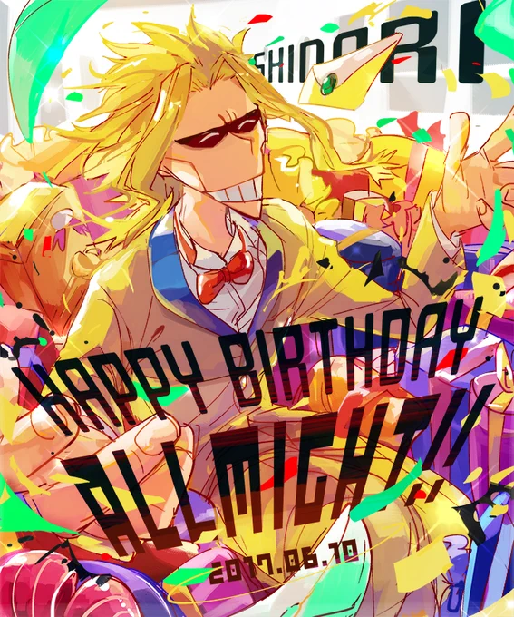 おめでとうオールマイト～～!!!???
#オールマイト生誕祭2017 #八木俊典生誕祭2017 