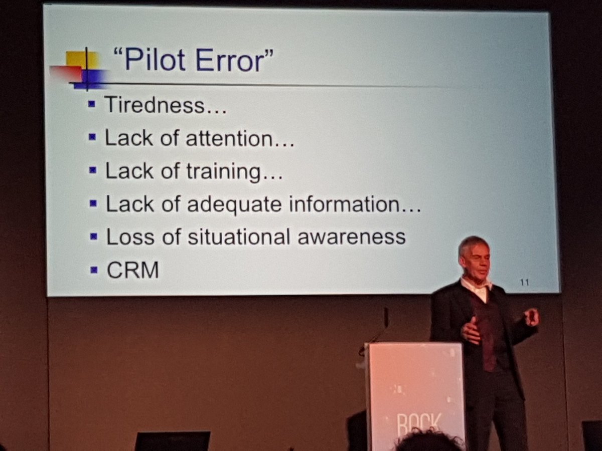 BraingraphCorp's tweet image. Blay Whitby talking about main reasons for #aviation accidents - #piloterror #Nudgestock2017
