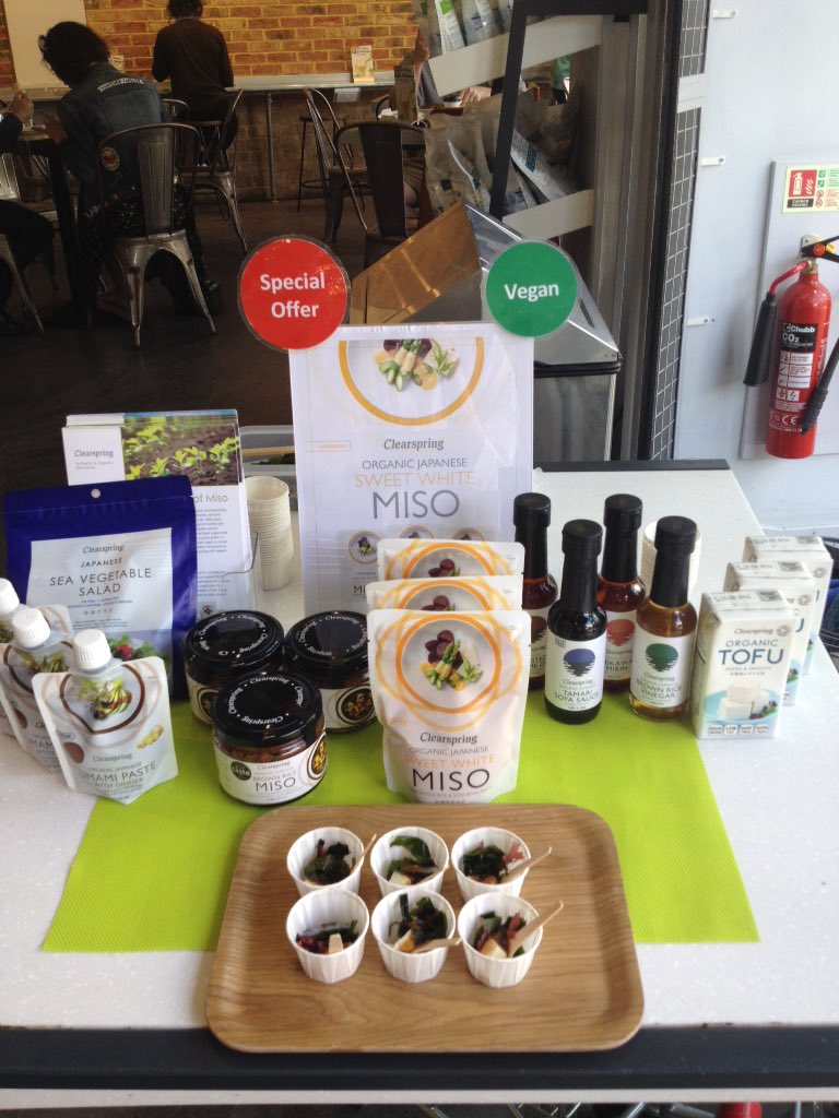 ClearspringUK's tweet photo. We're sampling #Miso @planetorganicuk in #MuswellHill #today ! Come and tryπ #Organic #Vegan #JustAddMiso https://t.co/ABPIJ6fSd1