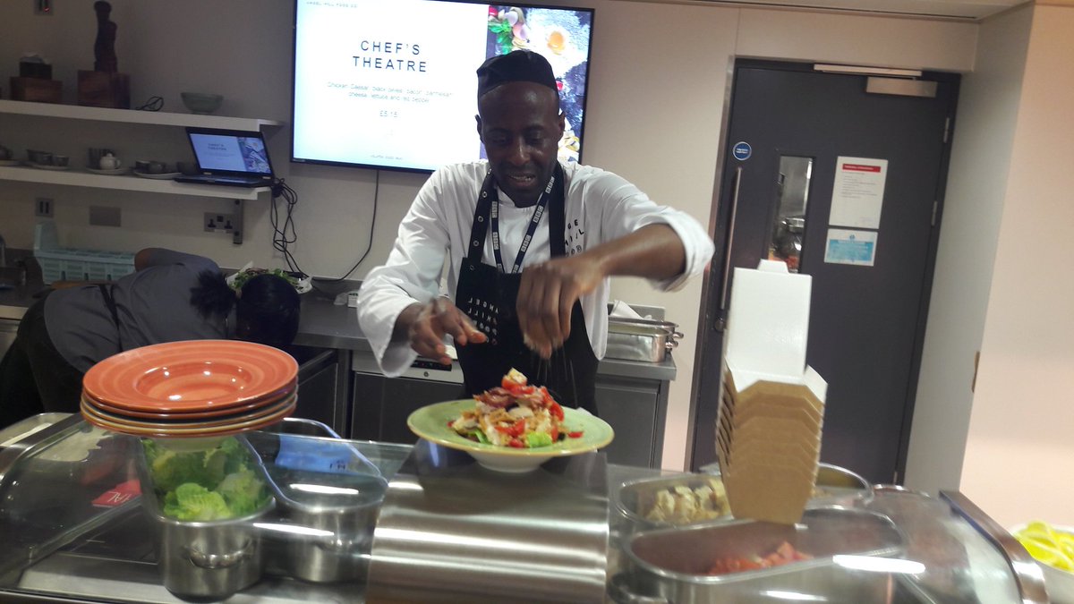 Chef Kenny doing caesar salad BBC W1 style