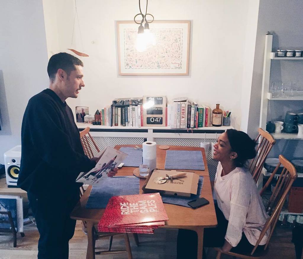 wakeditown's tweet photo. @fabrizio_dy 👑✍️ and @nicholarich 🎤💃🏽talking politics and unveiling #ridethesamples #vinyls. We are incredibly hap… https://t.co/pxjaBou7et https://t.co/UFPvxgBbKX