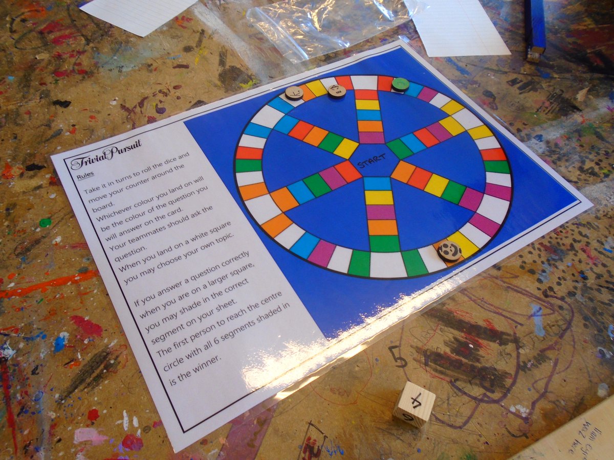 OAN__DT's tweet photo. Reece: "Enjoying this miss" 🤣 #Trivialpursuit Resistant Materials style! https://t.co/HEO1x93uFe