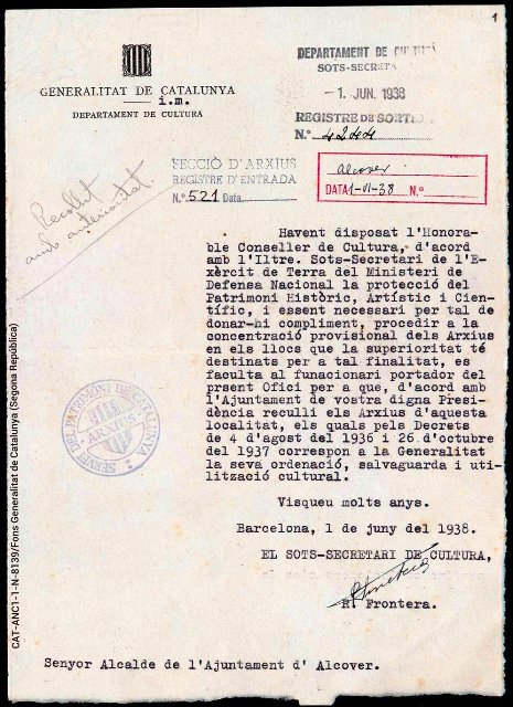 arxiunacional's tweet photo. #IAD2016 Importància q donava Generalitat a la salvaguarda patrimoni en plena Guerra Civil #Serveididàctic analitza https://t.co/E64PqfHkeV https://t.co/bSXc2iMetU