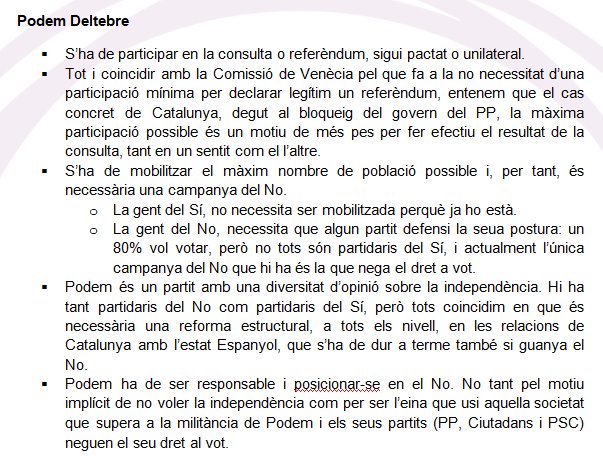 PodemDeltebre's tweet photo. Els punts clau de la nostra posició sobre el referèndum: https://t.co/1N2qIerFV4