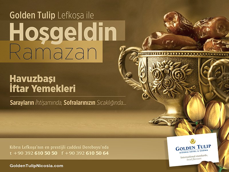 pashanicosia's tweet photo. Sarayların ihtişamında, sofralarınızın sıcaklığında İftar Akşamları 11 ayın sultanı Ramazan'da Golden Tulip Lefkoşa'da! https://t.co/ex9ZmXSpSH