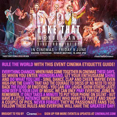 TakeThatFanBase's tweet photo. @GaryBarlow @HowardDonald @OfficialMarkO #Wonderlandlive #cinemanight
We like this guys! ๐
Via #polydorrecords on FB/Instagram https://t.co/ez2AbSk3AP