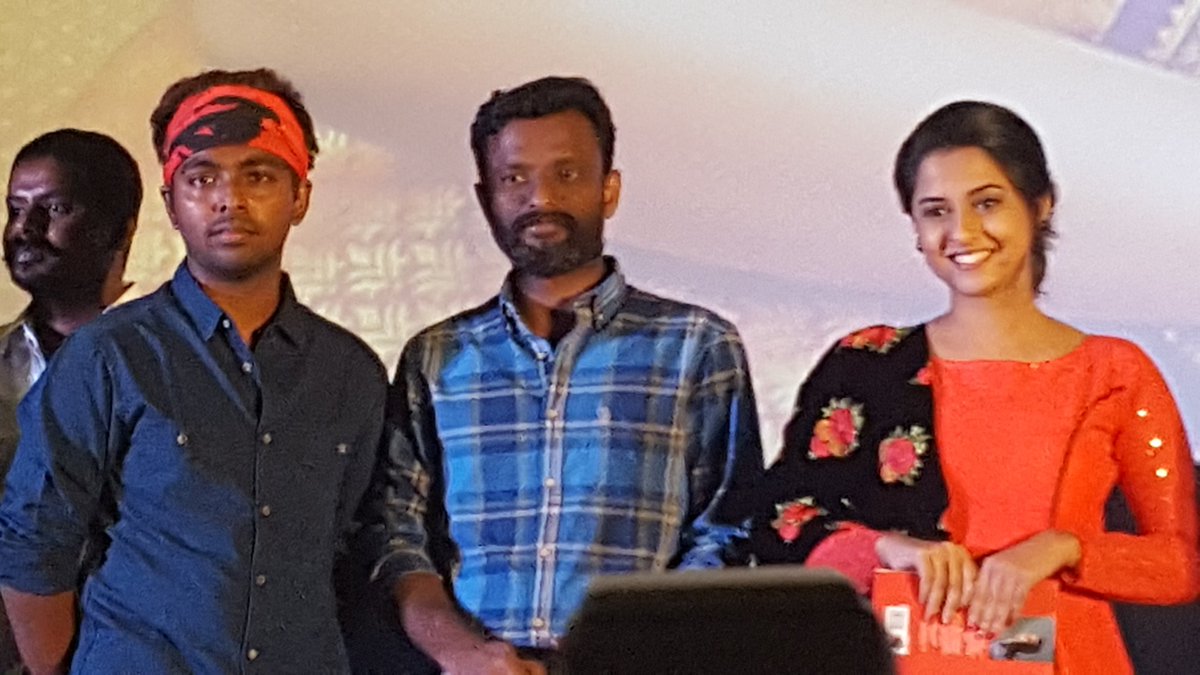 filmistreet's tweet photo. Hero @gvprakash , Producer @pandiraj_dir and heroine #ArthanaBinu on stage.. #SemaAudioLaunch #Sema https://t.co/Mk8Z5PDkg8