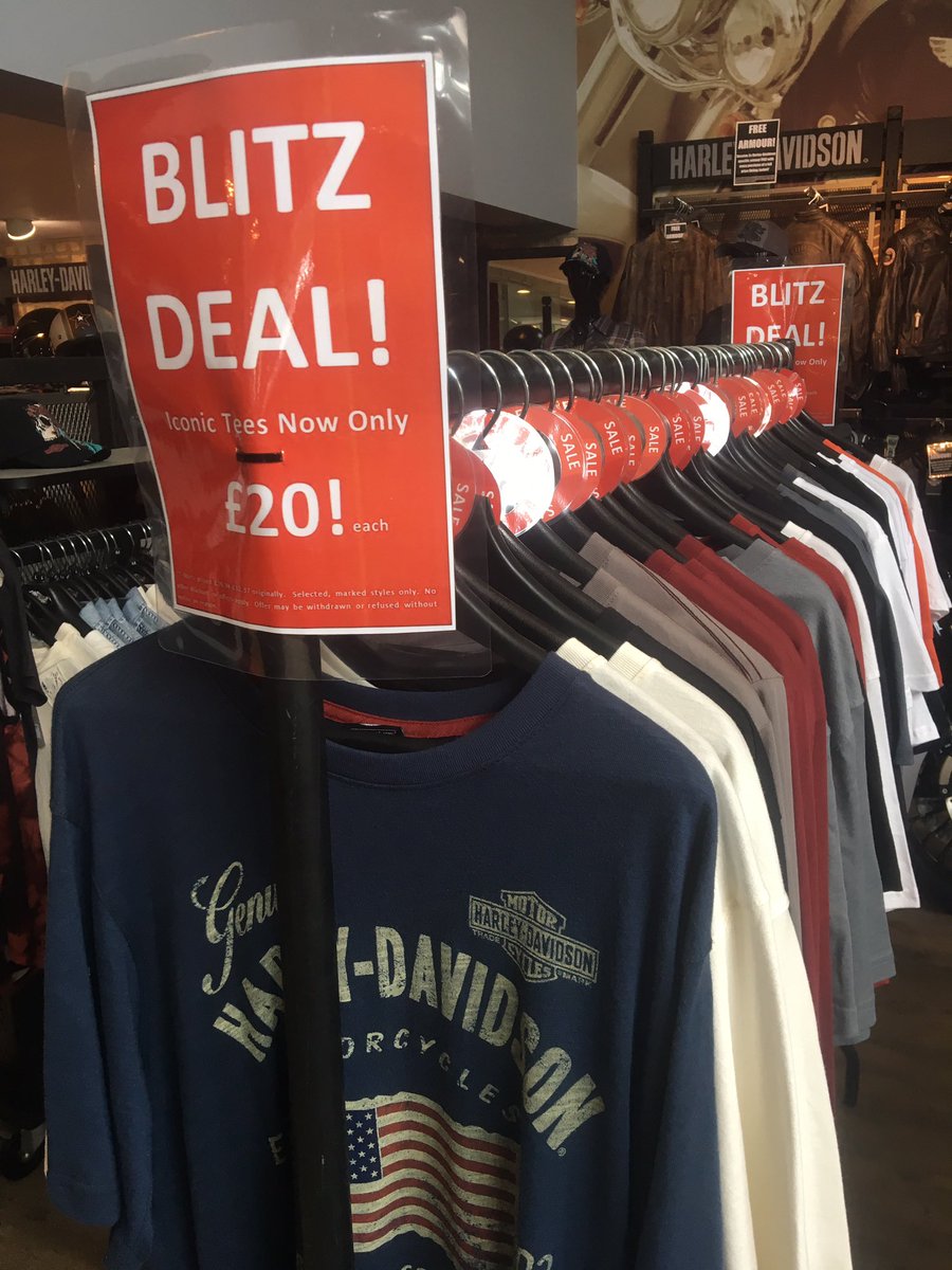 CheltHD's tweet photo. **BLITZ DEAL** Today and tomorrow only Iconic Tees just £20! GO GO GO!! #CheltHD #HarleyDavidson #FlashDeal https://t.co/iGaJTmwcqy