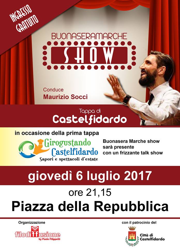 CinziaEventi1's tweet photo. Tutti in Piazza ...Il talk show itinerante più amato della regione #Marche fa tappa a @castelfidardo in occasione di #Girogustando #siateci https://t.co/WGZ08CQCCN