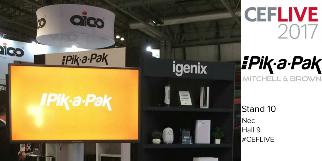 MBrownbusiness's tweet photo. Pik a Pak are on stand 10 at the #CEF2017, where they are showcasing a number of products including our Mitchell &amp; Brown JB-431811F TV. https://t.co/5YZIXj9yvP