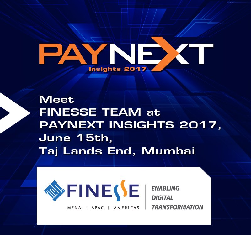 FinesseGlobal's tweet image. Meet the Finesse team at Paynext insights 2017, Mumbai on June 15th.
finessedirect.com
#finesseglobal #finesseatevents #bfsisolutions