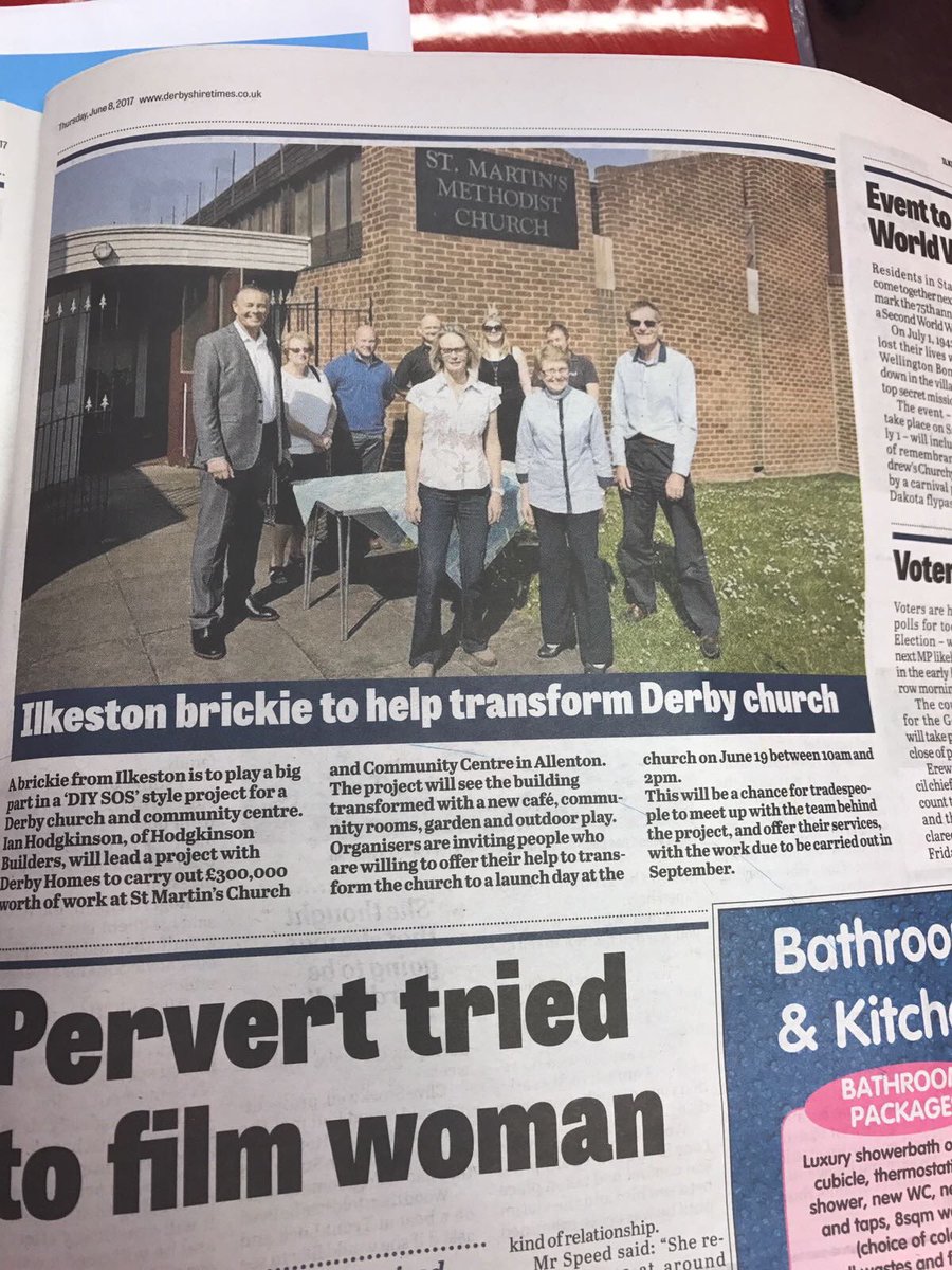 Poppy__PR's tweet photo. Delighted to see this coverage about the next Derby DIY SOS! Join our trade day on June 19!! @DerbyHomes @HodgkinsonBuild https://t.co/FiOOjlUYRU