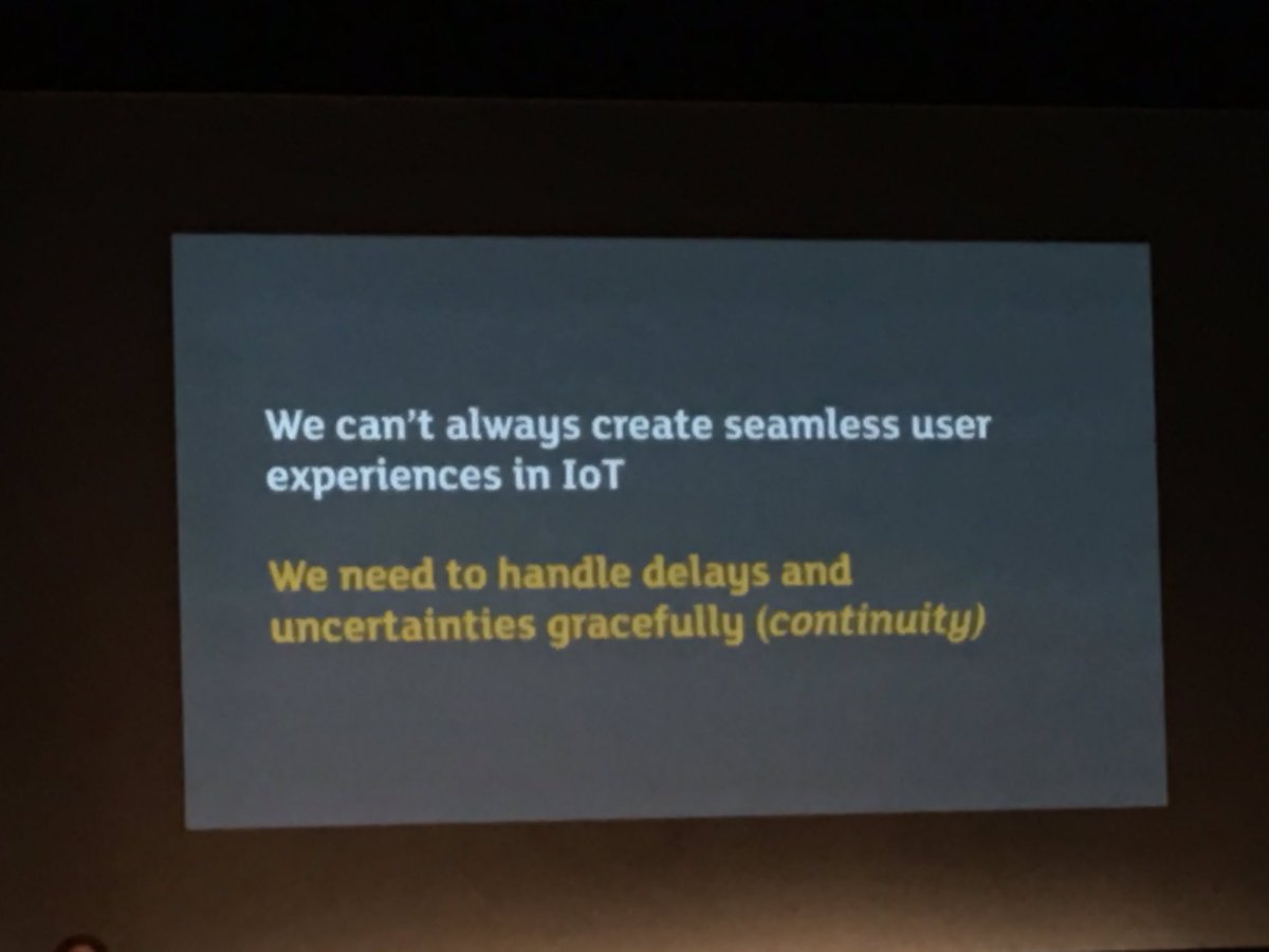 jeltovs's tweet photo. @clairerowland : We can't always create seamless user experiences gracefully #iot #UXDAYS17 https://t.co/UqHqb4skv1