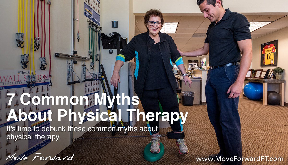 Choose_PT's tweet photo. It's time to debunk these 7 common myths about physical therapy https://t.co/SBR9LgF5bD https://t.co/R1RR4BaqtM