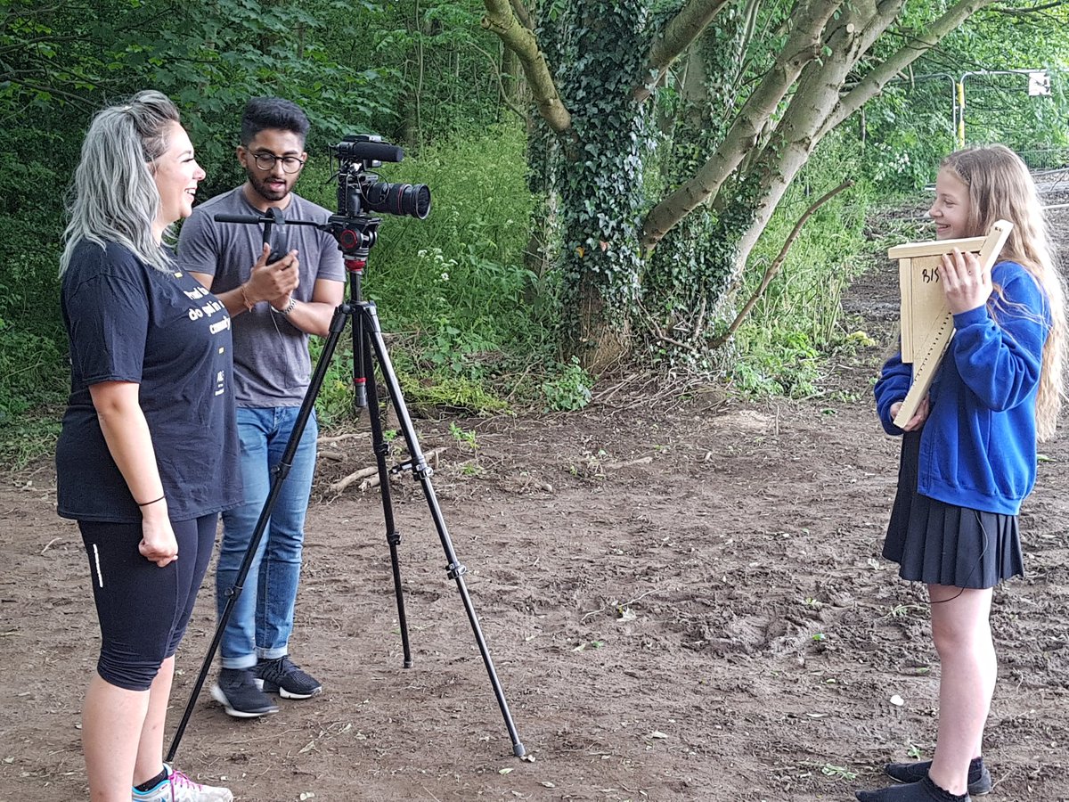 HolmePri's tweet photo. Freya is now a super star! She was interviewed on film for M&amp;S promotions in the Holme Hall Community Garden https://t.co/ZE8J1C0BXv