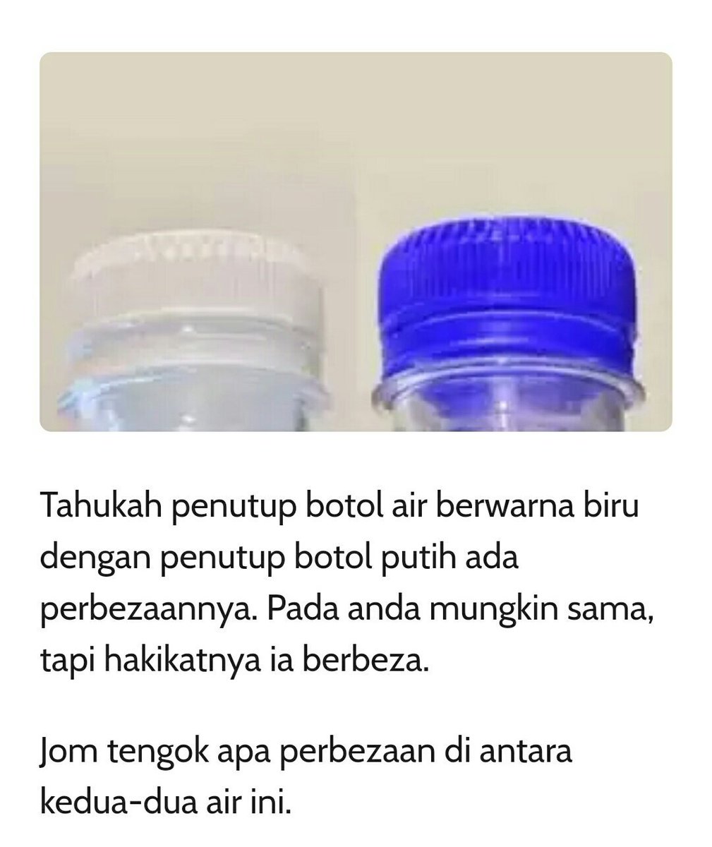 marouapplehijau's tweet photo. Beza tudung botol air warna biru dengan warna putih

#blogretis https://t.co/n9qlI6bTFB
