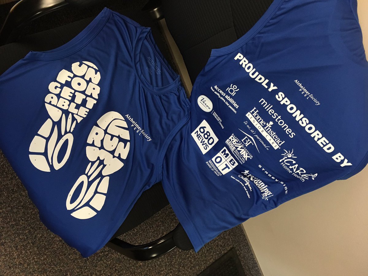 AlzPeel's tweet photo. Sport performance tshirts are in for the #unforgettablerun 2017! https://t.co/3m4GGc2okc
