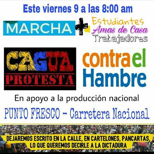 fanym06's tweet photo. #Cagua/Aragua Hoy09/05Pa'LaCalle Acompañaremos Dsd Pto.Fresco a Productores Agrícolas hasta Agropatria #ContraElHambre #NoALaConstituyente https://t.co/Oa6Eg0nzEW