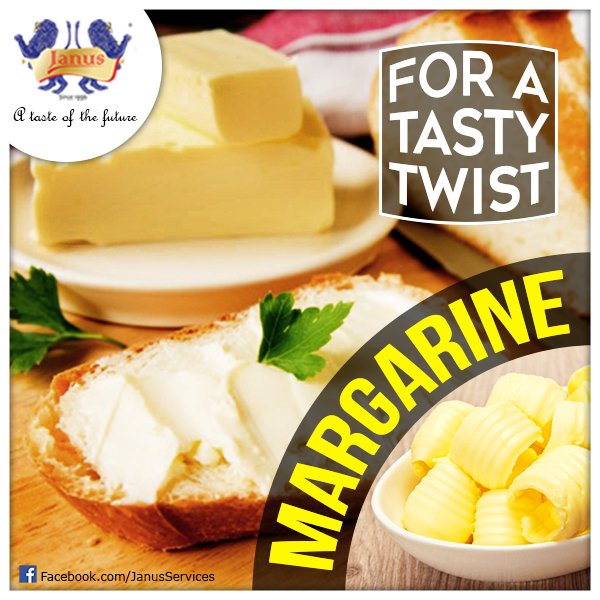 JanusServices's tweet photo. Looking for a tasty twist to your dishes? Look no further. Try our top-quality Margarine!
#Janus #JanusServices #Margarine #Africa https://t.co/zMZIPizFYs