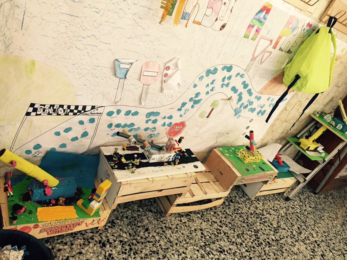 year4rocio's tweet photo. Aprender haciendo. Algun@ sale ingenier@ de caminos, ¡fijo! #proyecto #máquinas #CCSS #creatividad #manualidades #polea https://t.co/XDpuPVIgXA