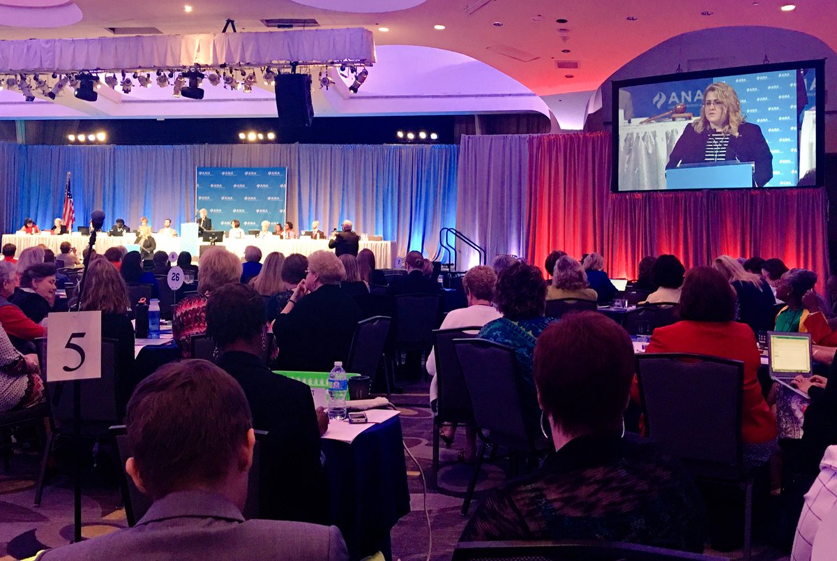 NJNurses's tweet image. Future of #nursing- @JenKalenkoski pres. @NSNAinc addresses @ANANursingWorld Membership Assembly-we can't wait to see what you accomplish!