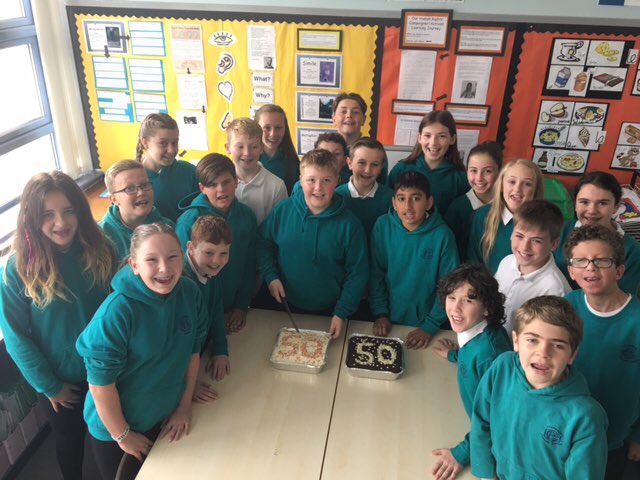 CockenziePS's tweet photo. Finishing our week off with some delicious birthday cake.
#50YearsOfLearning. https://t.co/f0iq26uyW7