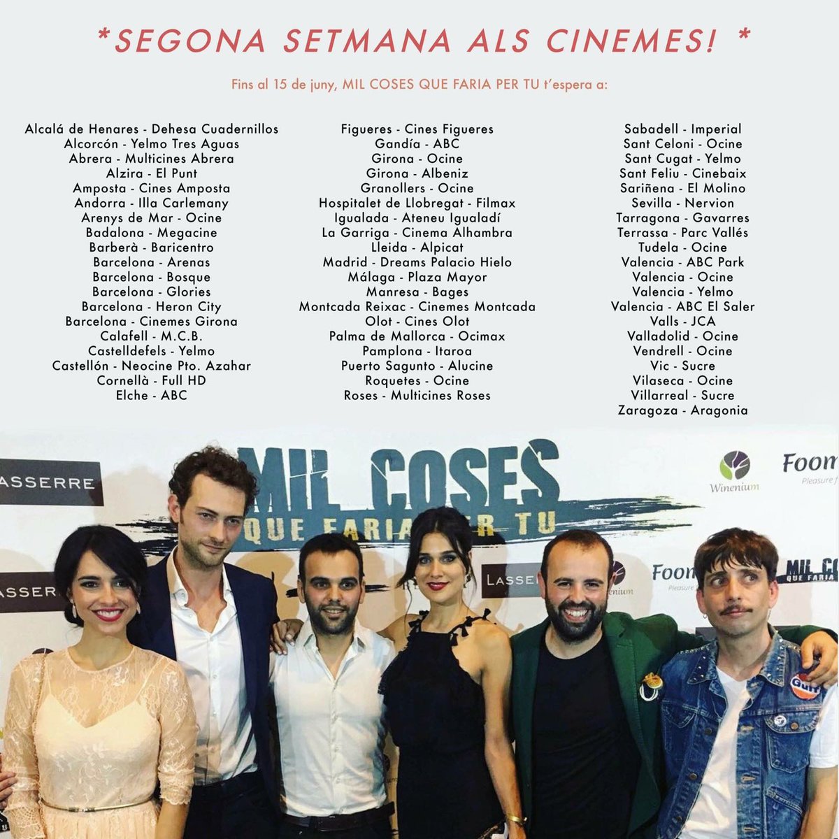 milcoseslapeli's tweet photo. Un petit error en la llista anterior. A Vic es pprojecta al cinema SUCRE. https://t.co/H1nQTkhJna