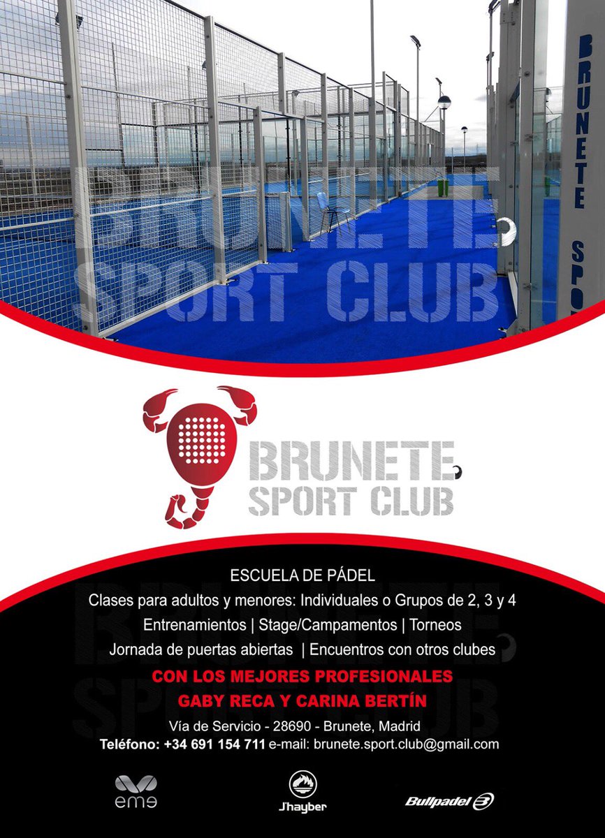 BruneteClub's tweet image. Hola padeleros! Inauguramos esta cuenta para contarles las novedades de nuestra escuela que será liderada por el equipo de @GabyReca