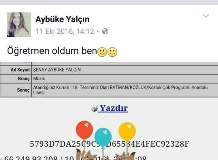 PKK'nın Kozluk'taki bombalı saldırısında genç öğretmen Aybüke Yalçın can verdi. Bu fotoğrafı içimi parçaladı. Mekanı cennet olsun.