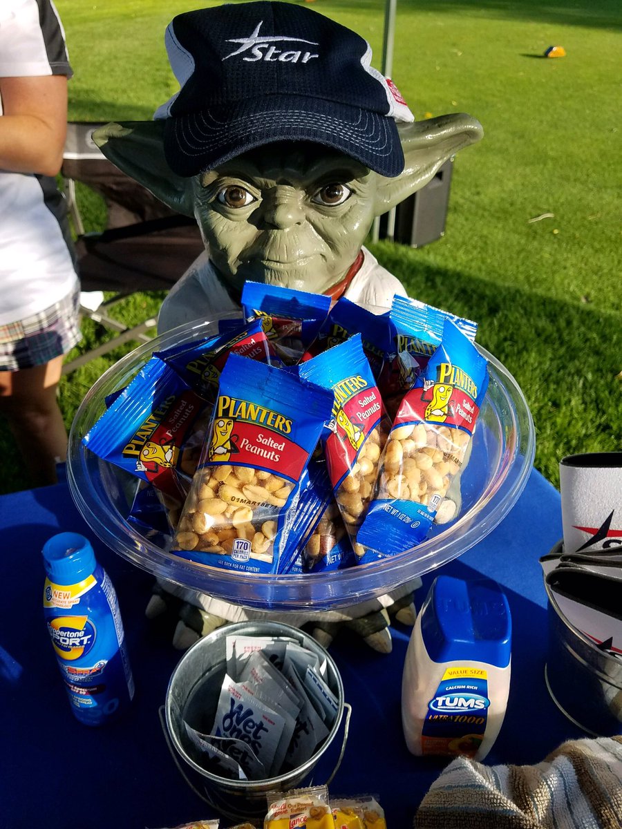 Sneak peek of Star's table at the WABA golf tournament. #MAYTHEFORCEBEWITHYOU