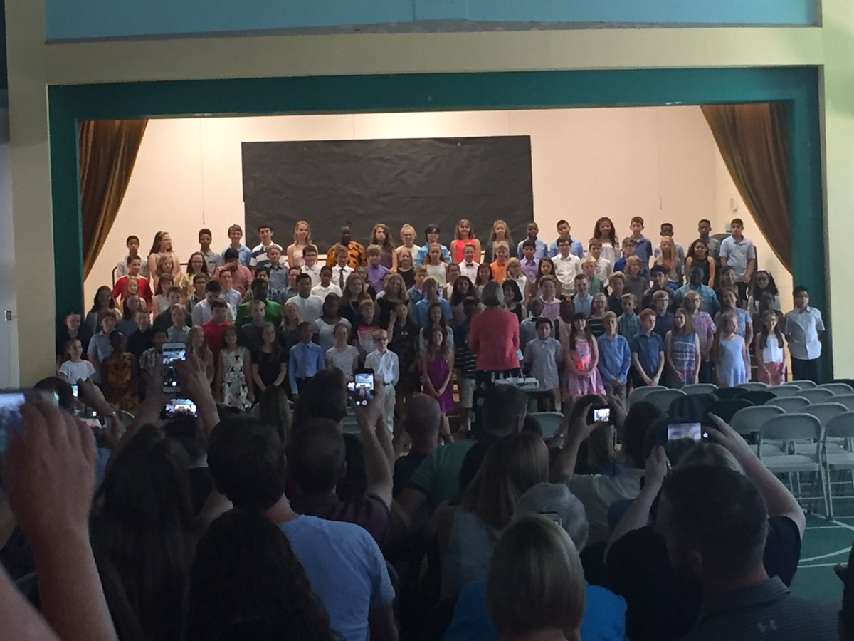 MrsWidstrand's tweet photo. 5th Grade Graduation...best of luck in middle school!  #graduation @apexescougars @ApexESPTA https://t.co/IK9Eac8WP3