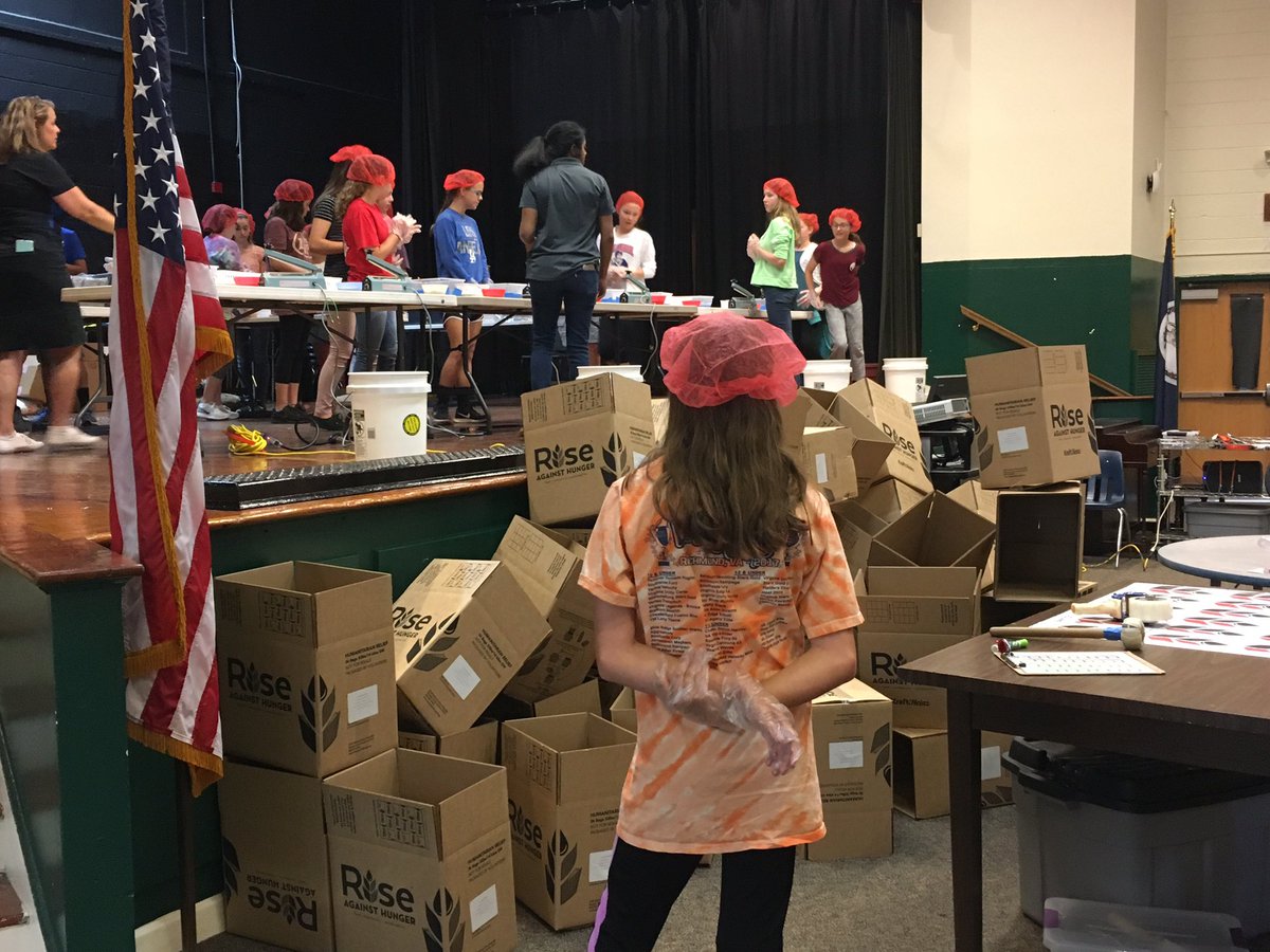 GWHairston's tweet photo. Lots of great things happening at YMS today! Grateful for Ss who want to Rise Against Hunger! Goal met; now the packing begins. #ymstags https://t.co/TEQznf0Xoj