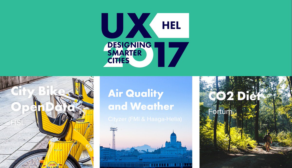 This weekend people gather to design Smarter Cities and to resolve the Challenges of Helsinki at #UXHel17! #smartcities