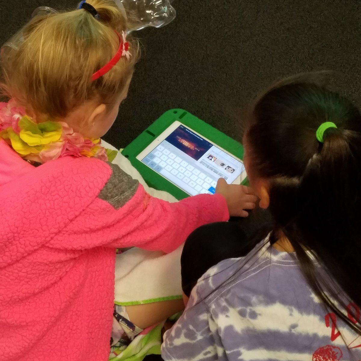 Students in Miss Anderson &amp; Mrs. London's classes are working together to create mystery book trailers using iMovie. #cbsdtech #tituspride