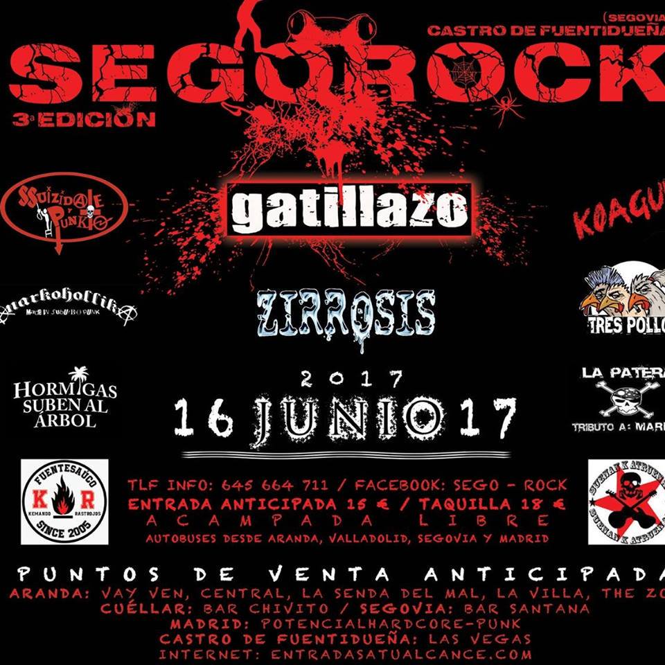 segoviajoven's tweet photo. Ya está aquí la 3ª edición de #Segorock 2017, ¿qué haces los días 16 y 17?, hazte con tu entrada!!! #CastroDeFuentidueña con @LOSGATILLAZO https://t.co/S5pqucdcQL