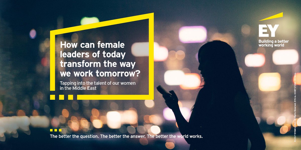 FleurBothwick's tweet photo. 1,300 #women work at EY in the #MiddleEast, find out how
we tap into their talent in our new report #EYInclusion https://t.co/7Ns78sXsIj