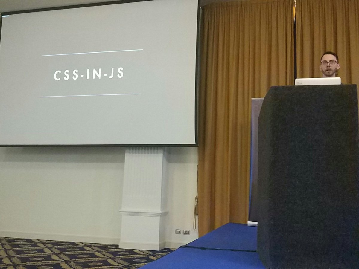 liran_tal's tweet image. it's frigging the author of #cssmodules on stage on @jsheroes OMG!!! @markdalgleish I'm excited to hear your talk!
