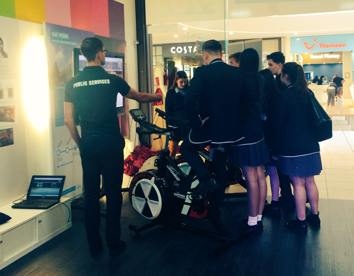 HCMusicUK's tweet photo. Fancy a race? Come on down to the Havering College Pop up Shop for a go on our awesome Wattbikes!  @HaveringCollege @intuLakeside https://t.co/gPJo7lzACK