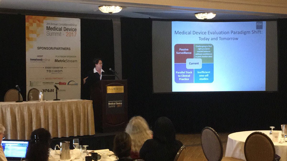 Compliance_On's tweet photo. #FDA #CDRH Director Robin Newman Exchanging her Ideas on #CDRH Office of #Compliance #Strategic  Priorities #COMedSummit https://t.co/FwVtUHuXUh