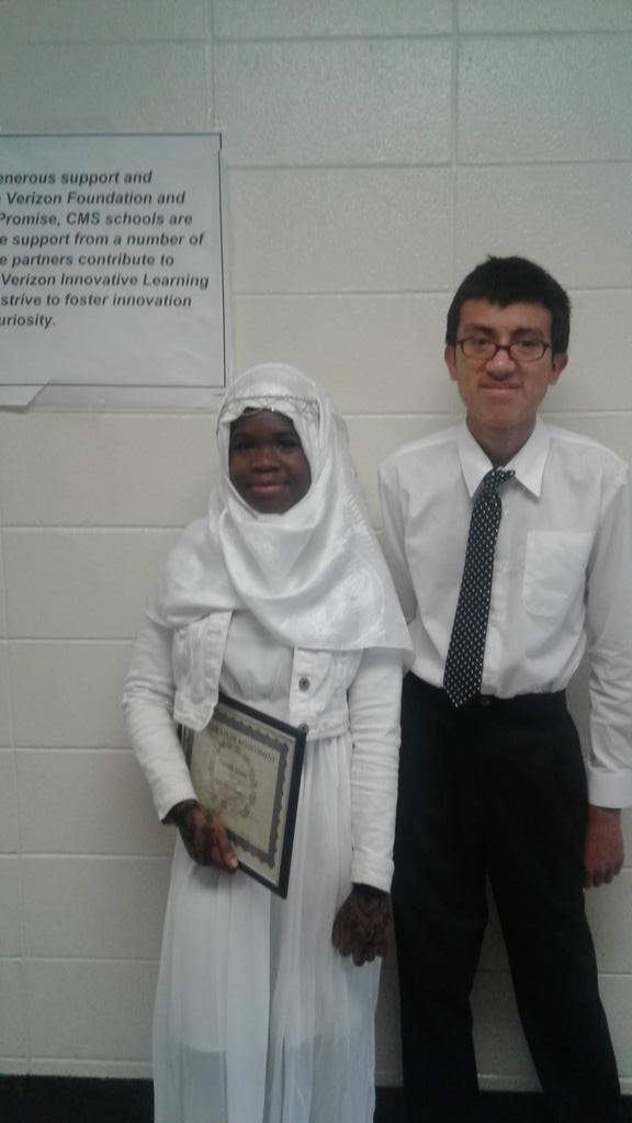 CMS_WHAEagles's tweet photo. Congratulations to @CharMeckSchools Westerly Hills Academy Valedictorian Manasiki Osman and Salutatorian Gerardo Reyes! #ElementsOfSuccess https://t.co/tJW7i2F5KN