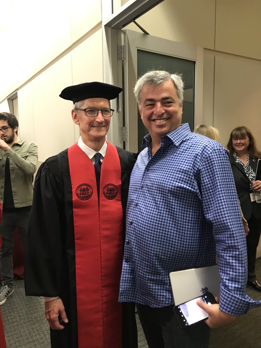 For the second time in a week I'm waiting for @tim_cook to hit the stage! Today at #MIT2017 -- congratulations graduates!