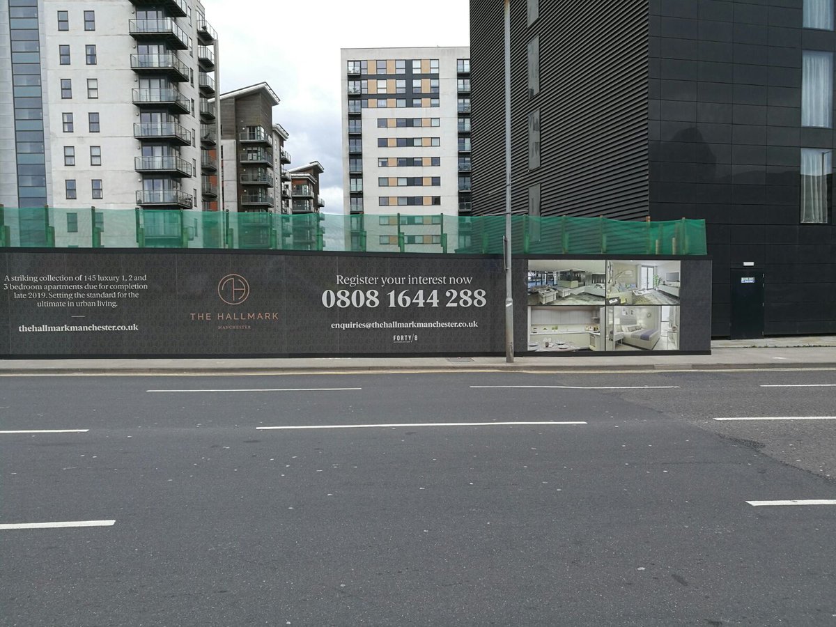 SignworldGroup's tweet image. We've been busy this week installing a huge 70 metres of hoarding in Manchester city centre. Another great job by the team!