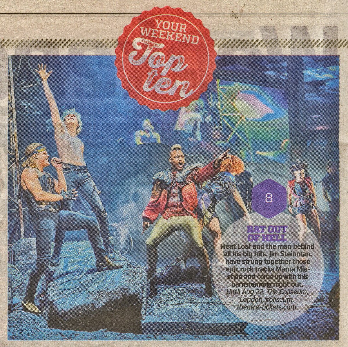 We're rockin' @MetroUK's Top 10 Things To Do THIS Weekend 🤘 Rollin' by the @LondonColiseum today? Raise your horns and let us know!