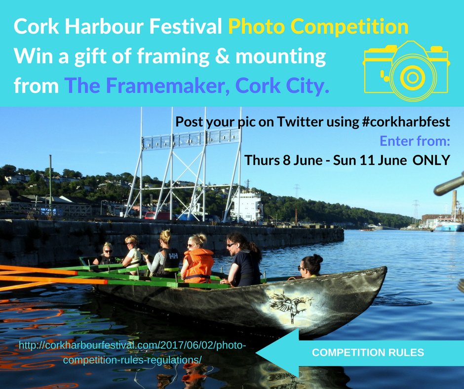 Send in your pic using #corkharbfest of a Cork Harbour Festival event & be in with a chance to win framing from @FramemakerThe