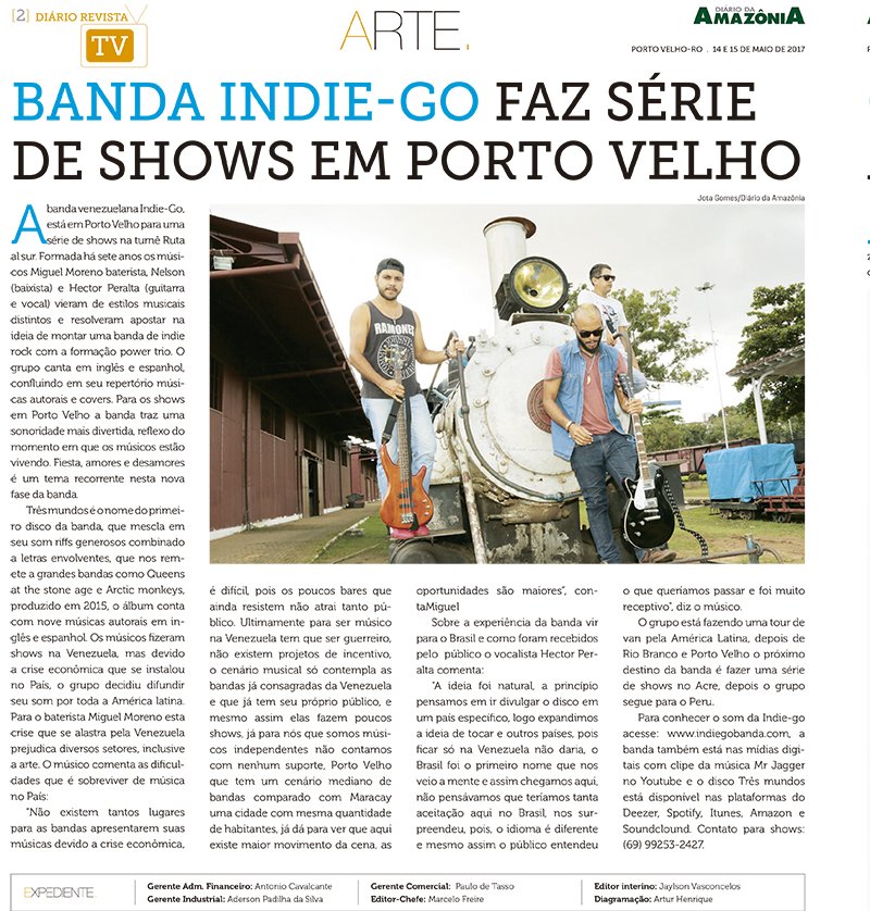 Obrigado al @DiarioAmazonia por esta excelente entrevista del pasado mes de mayo. #portovelho #brasil #rondonia #soyrutaalsur
